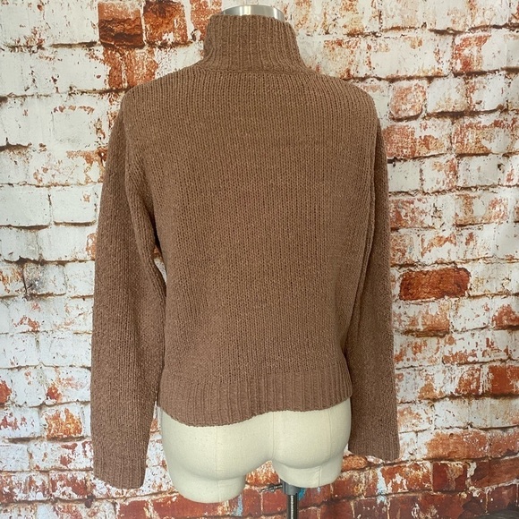 Lost And Wander Jolie Chenille Sweater Blush Pink Mauve Turtleneck Mockneck XS S - Picture 4 of 8